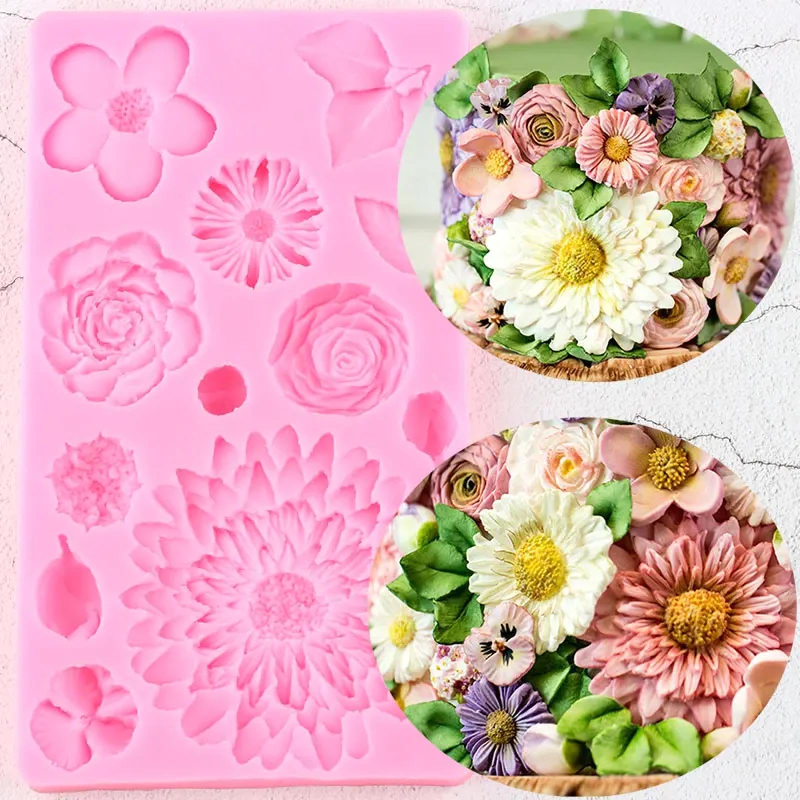 Moldes de silicona para manualidades, molde de chocolate, 20,2 x 11,5 cm, moldes de silicona para decoración de pasteles, fondant, arcilla, chocolate