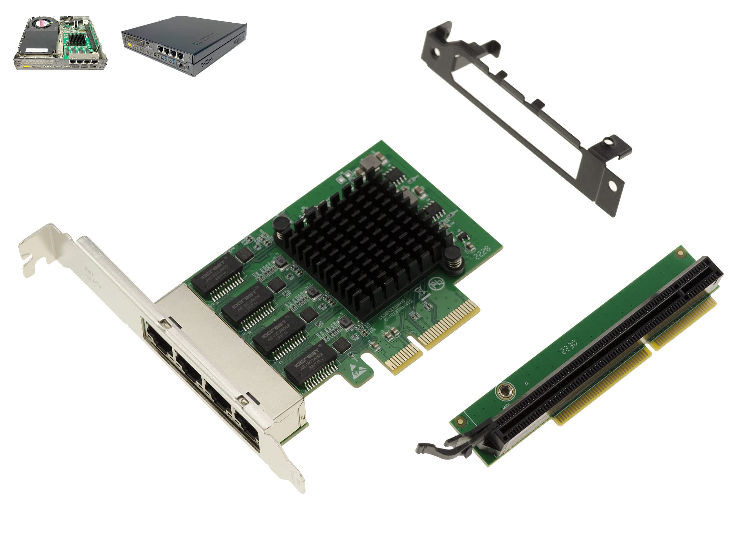 KALEA-INFORMATIQUE PCIe 4 port LAN RJ45 Gigabit Ethernet 10 100
