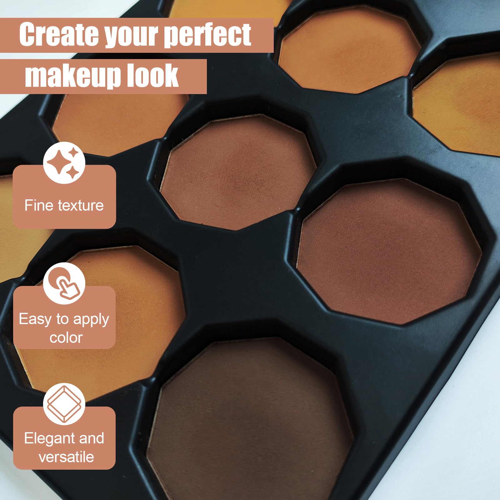 Contour Palette, poudre anti-cernes contouring 12 couleurs avec pinceau à double tête, cadeaux de maquillage pour femmes, C