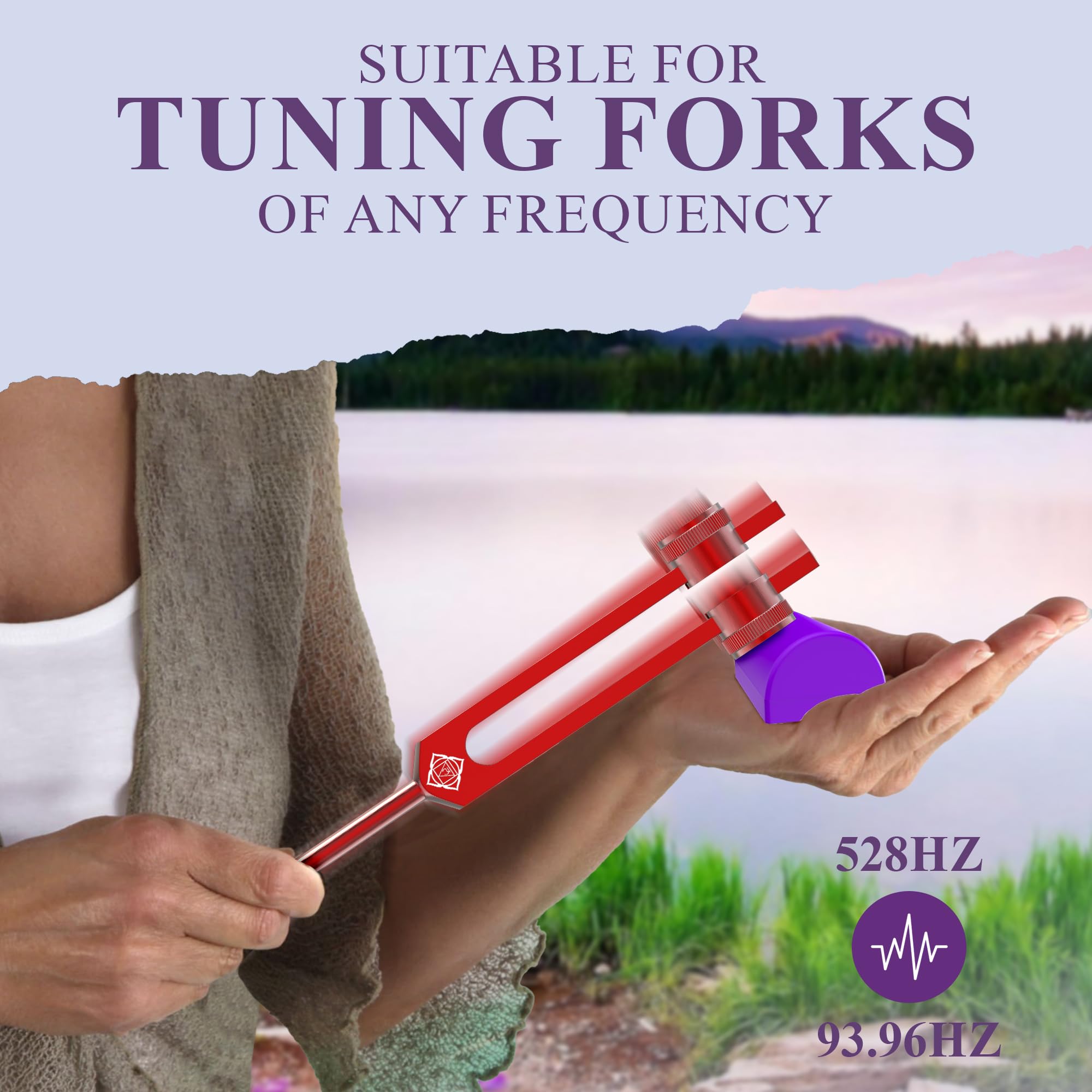 Stimmgabel-Aktivatoren – bunt, maximale Vibration, erweiterte Resonanz, geräuscharm, wählen Sie Ihre Lieblingsfarbe – Klangtherapie, Bio-Feldtherapie, Stimmgabel-Set – Indigo-Farbe