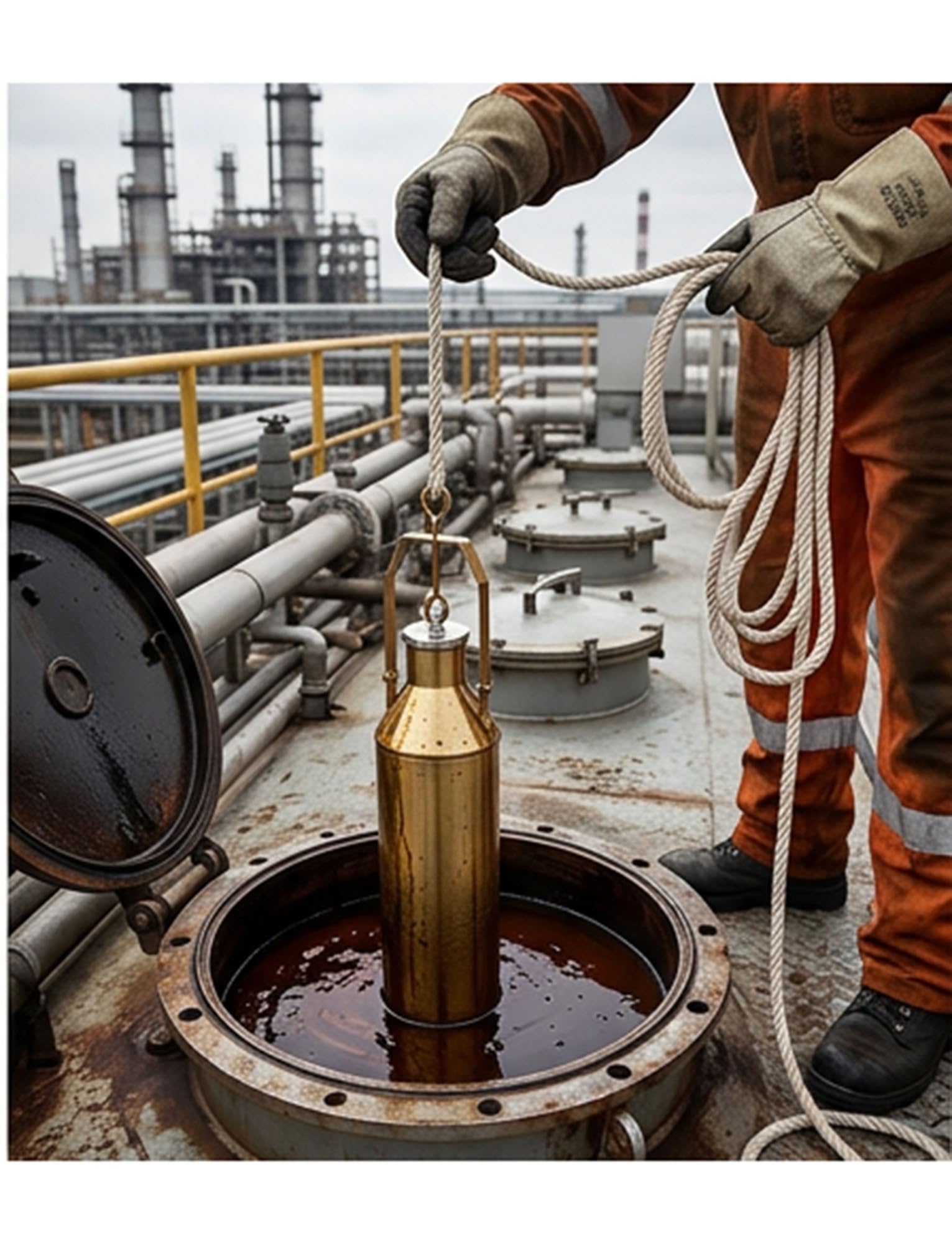 Strumento portatile per campionamento di olio, 300/500/1000 ml, estrattore di campioni liquidi per analisi petrolifere e chimiche, secchio campionatore portatile con capacità di 0,08 litri