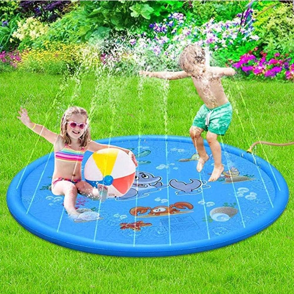 QXF-D Splash Pad, Splash Pad para Niños Pequeños, Rociadores para Niños, Piscina Infantil para Niños de 68