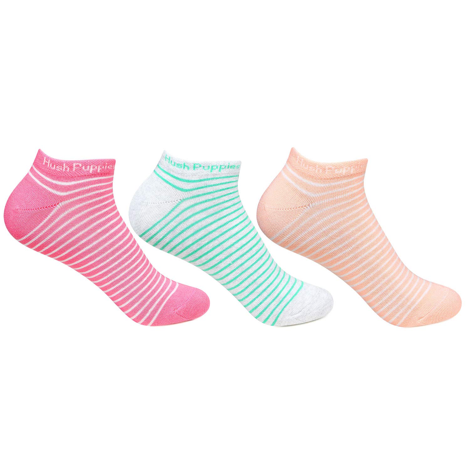 Women's Cotton Ankle Socks (Pack of 3) (BROHPG-04B-PO3_Multicolor_Free Size)