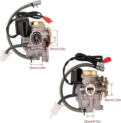 Miniatura 3 de GY6 50CC 49CC 80CCarburador para scooter de 4 tiempos ciclomotor 139QMA 139QMB Taotao Kymco Scooter Moped PD18J Motor de carbohidratos con colector