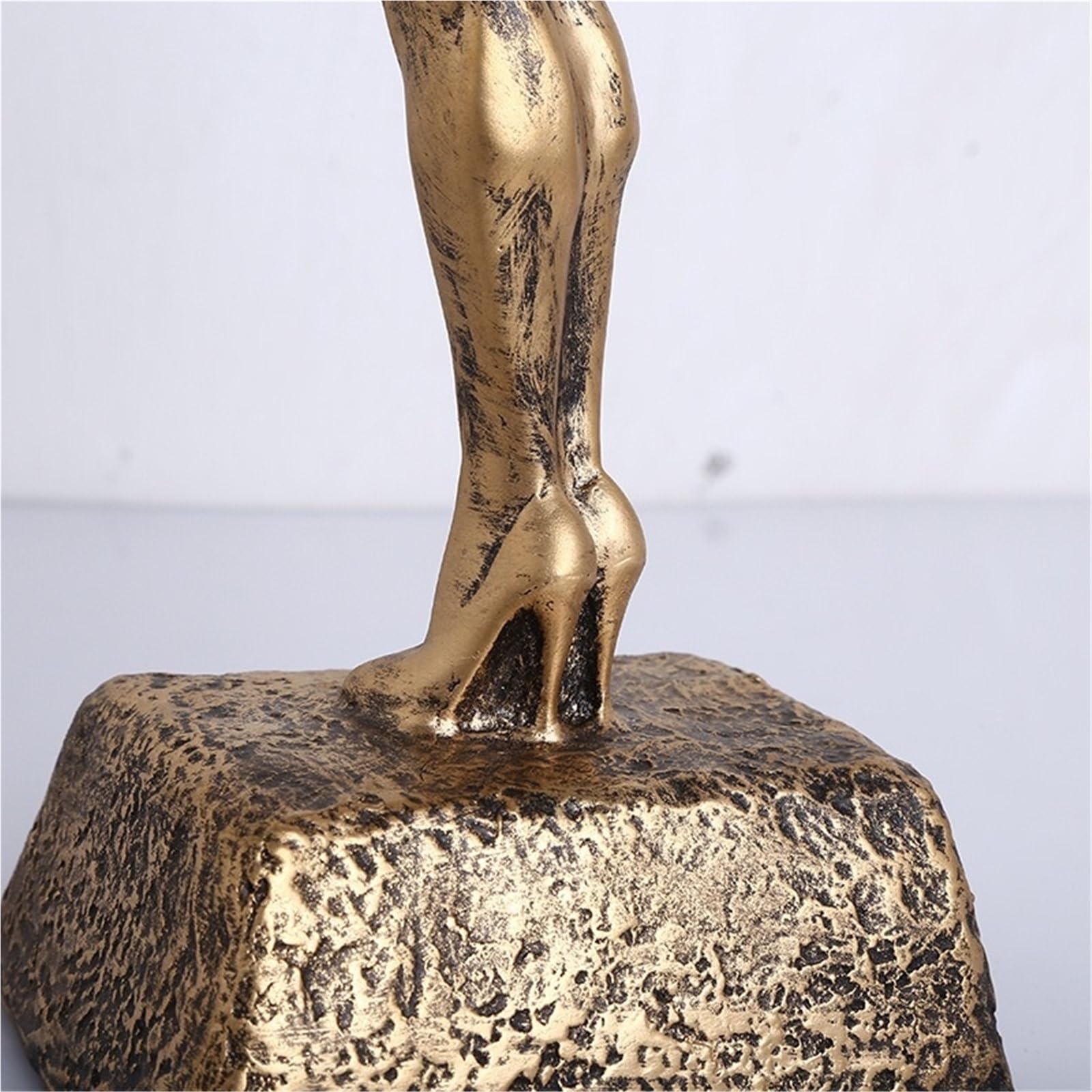 Regalos de inauguración Escultura Deportiva, estatuas artesanales de Fitness, Ornamento, Figura Resina competición, Trofeo Decoración única(Gold)