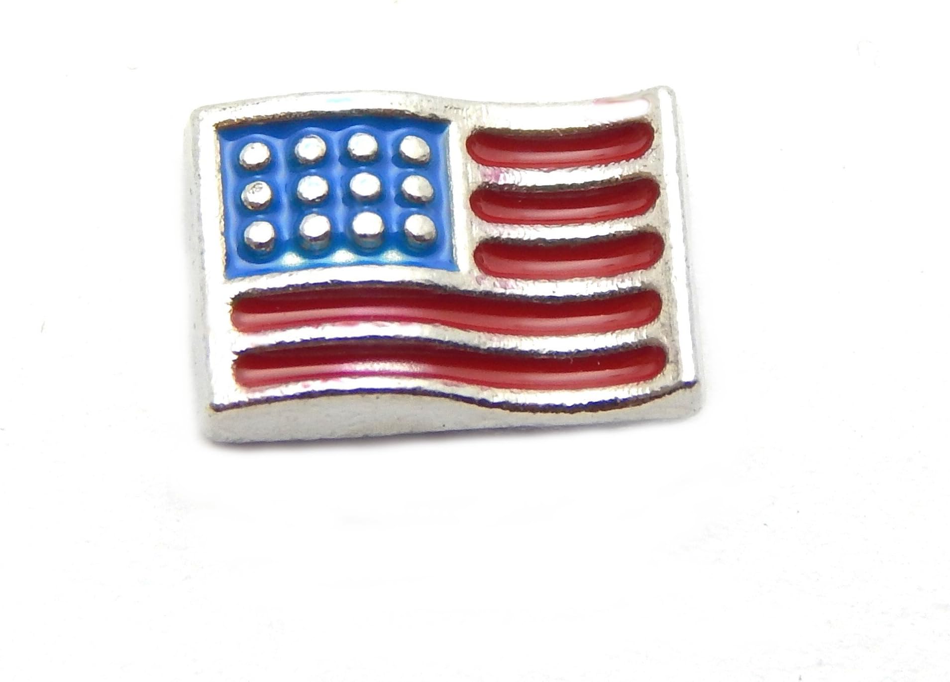 U.S. United States Flag Floating Charm for Locket Pendants