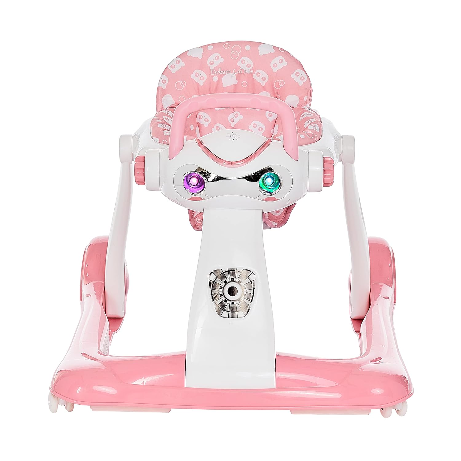 Dream On Me 2-in-1 Charlie Baby Walker, Easy Convertible Baby Walker, Walk Behind, Height Adjustable, Speed Adjusting Wheels, 360-degree Rotating Seat, Pink