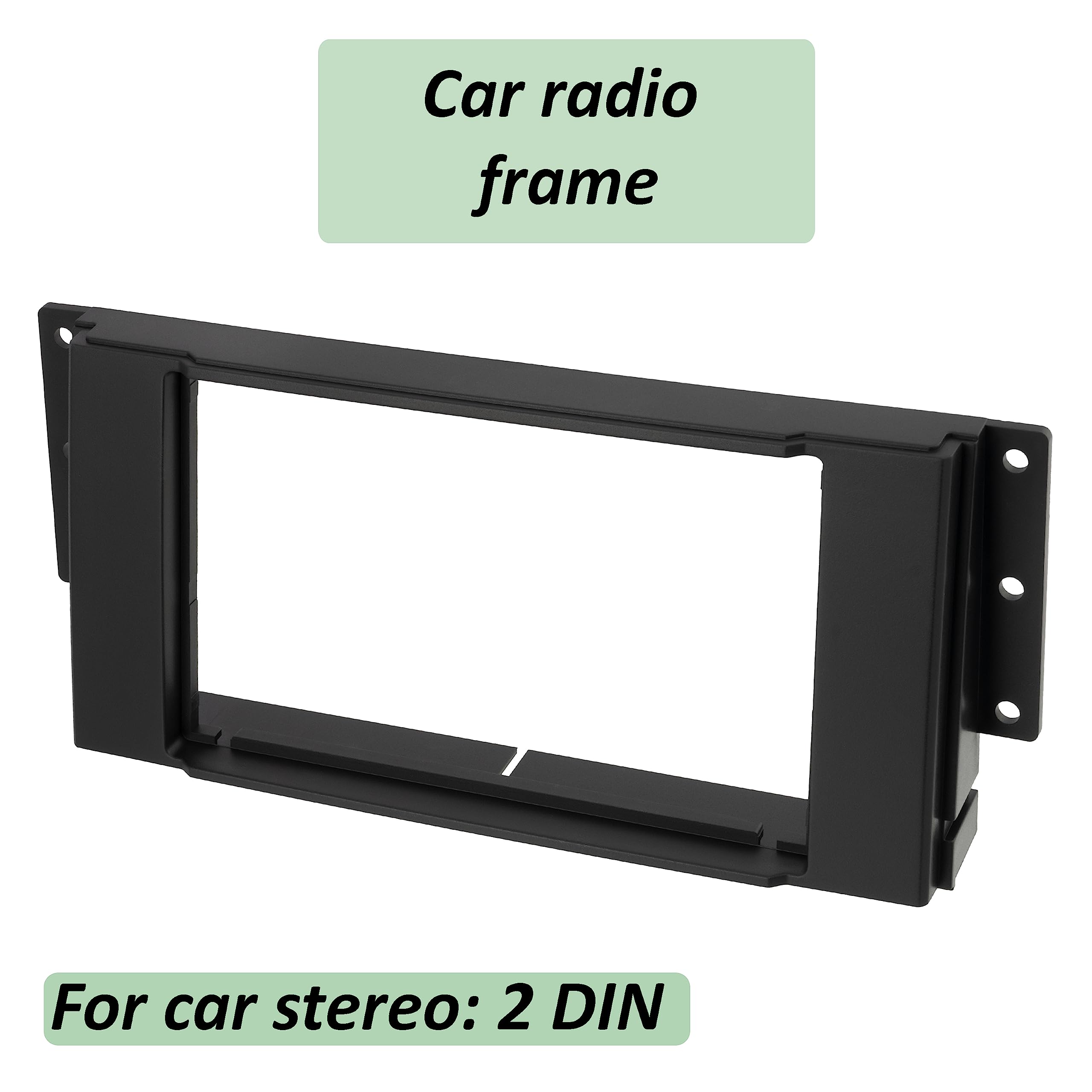AERZETIX - C40961 - Mascherina telaio adattatore 2 DIN per autoradio - in plastica - compatibile con Land Rover Discovery 2005+, Land Rover Freelander 2007+, Land Rover Sport 2005+