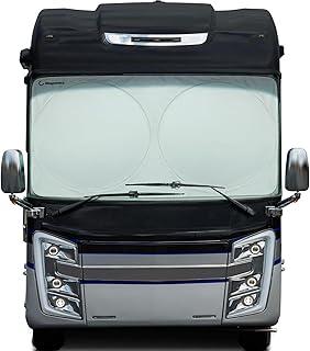 Magnelex RV Windshield Sunshade | Foldable Sun Shield for Sun Heat and UV Protection. Reflective RV Windshield Cover Keeps Your RV Motorhome Cool. Sun Shades for RVs, Motorhomes, Buses