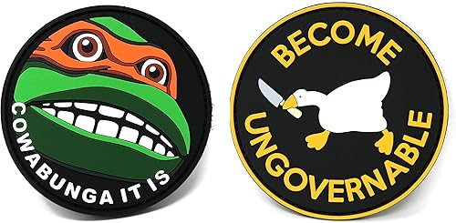 Divertido paquete táctico de 2 parches Parches de PVC con gancho y bucle