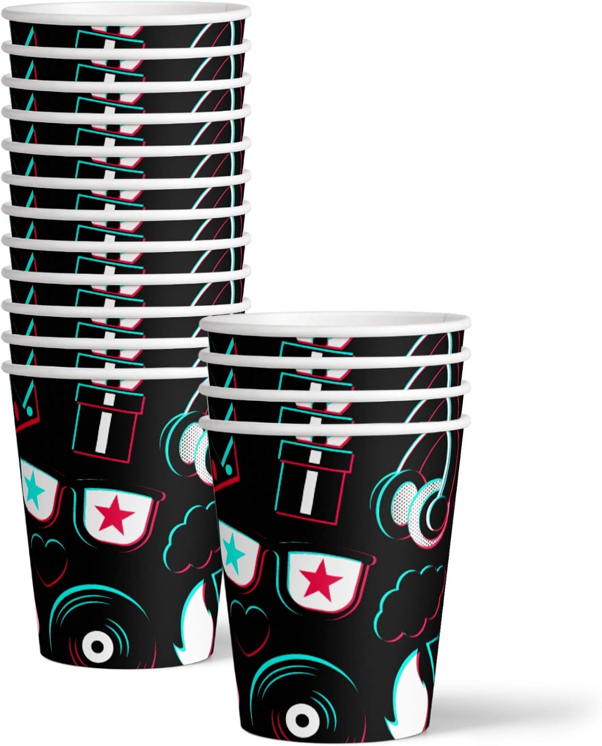 Social Media Birthday Party Supplies - Music Party Supplies - Teenager Theme Party Supplies | Tableware Set Includes Plates Napkins and Cups | Kit for 16