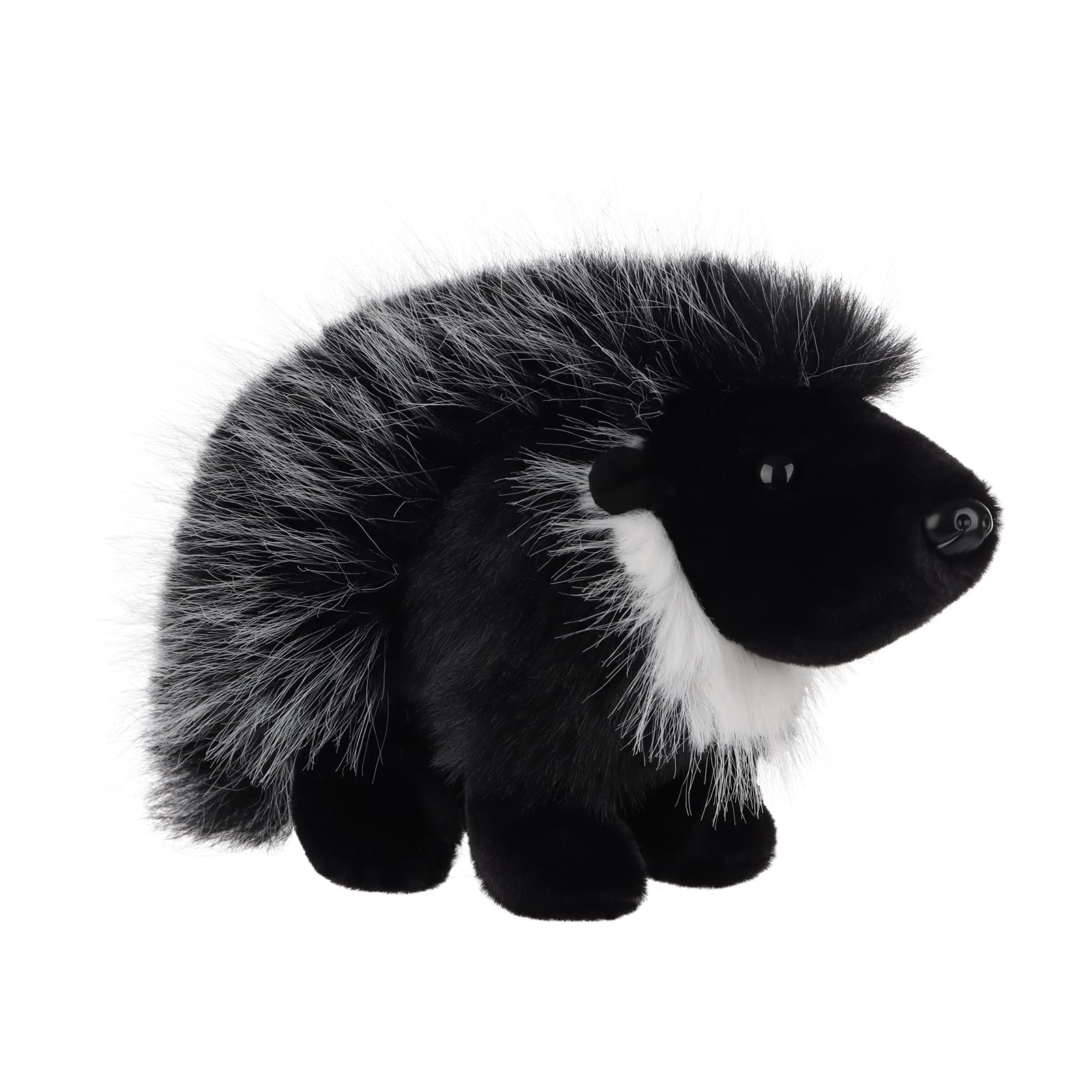 Apricot Lamb Wild Porcupine Pig Plush Stuffed Animals for Kids, Soft Cute Plushies Toys for Baby Girl and Boy, Fluffy Wild Porcupine Pig Black 7.1 Inches