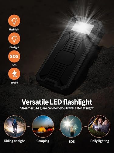 Miniatura 2 de Cargador solar de 30000 mAh, carga rápida PD de 20 W, impermeable, a prueba de polvo, a prueba de caídas, linterna LED integrada para iPhone,