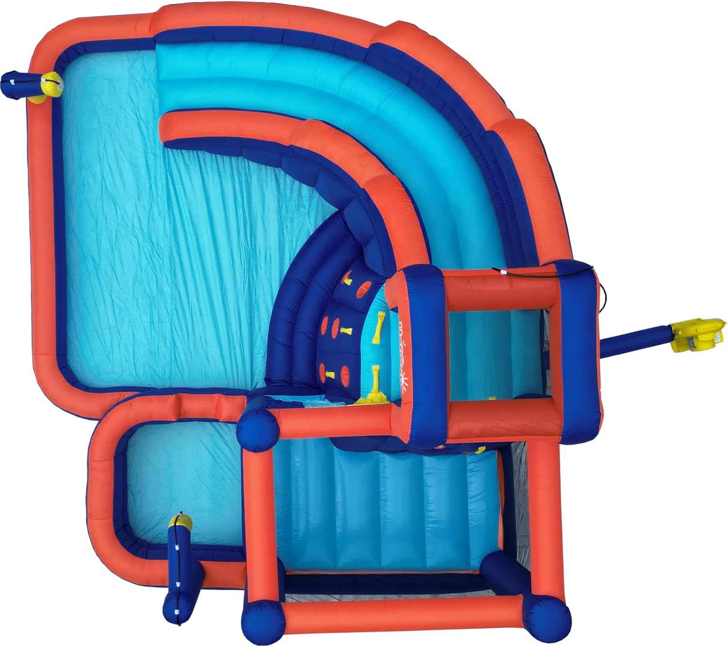 Inflatable Water Slides for Kids Backyard,Water Slide Bounce House with Ball Pit,Climbing Wall, Splash Pool Water Gun,Air Blower for Outdoor/Indoor