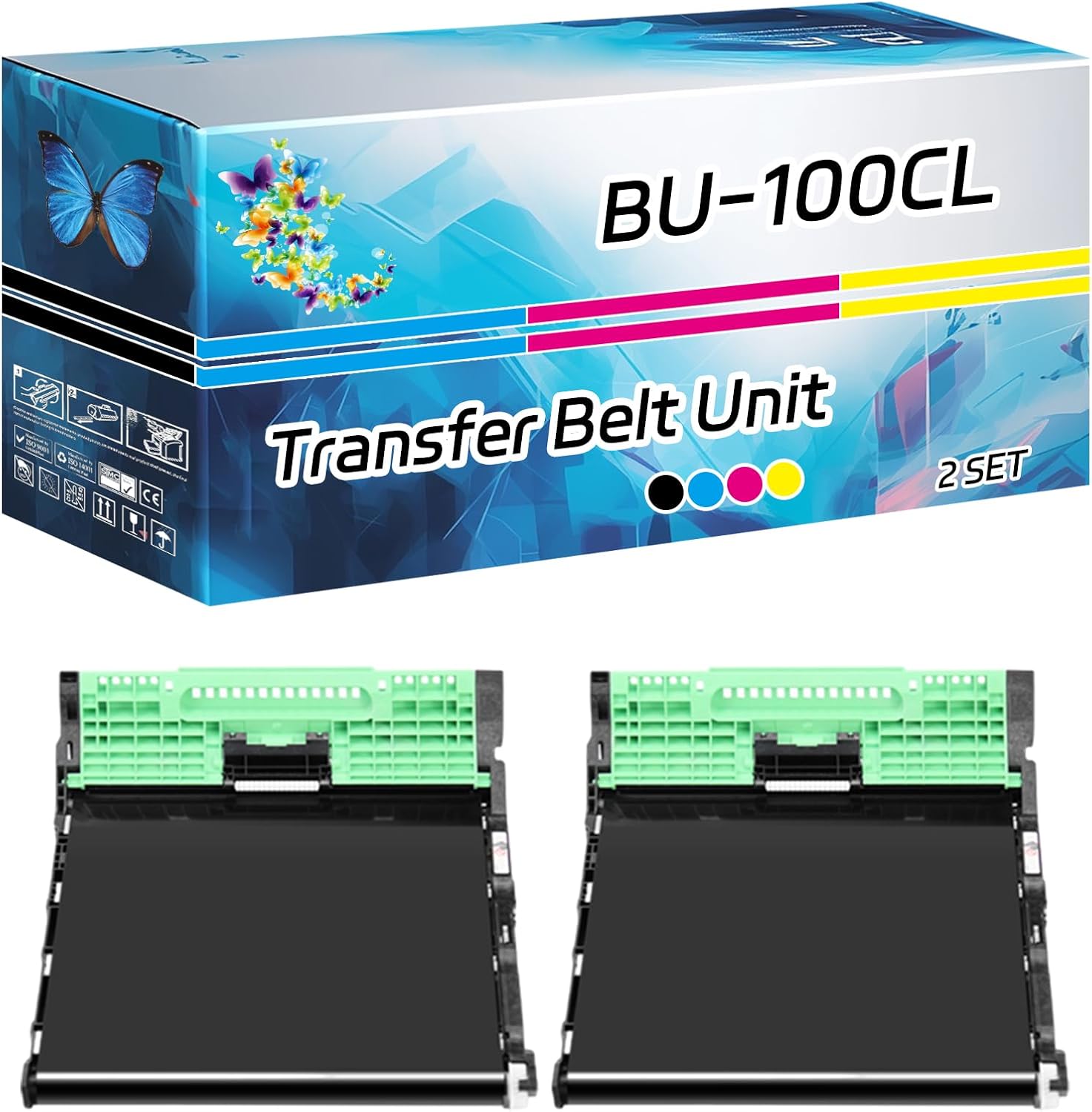 BU-100CL Transfer Belt Unit Compatible for Brother DCP-9040 DCP-9040CN DCP-9045 DCP-9045CDN Printers, High Yield 50000 Pages, with Chip High-Definition Printing (1 Set)