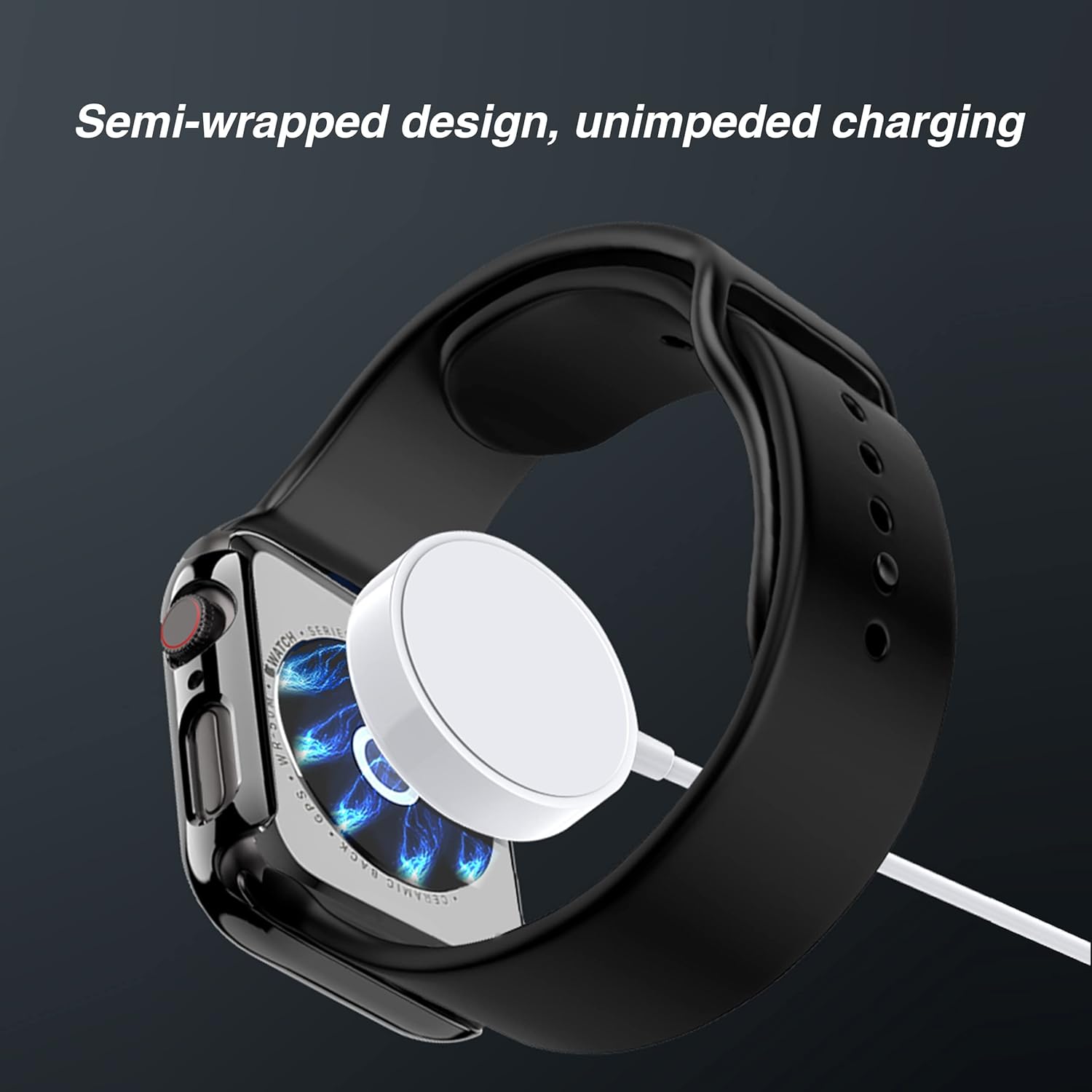 Ailun for Apple Watch Series 9 & 8 & 7 Screen Protector Case [45mm], Ultra-Thin Hard PC Case Built in Tempered Glass for iWatch, Shockproof Cover with Button [2 Pack][Black]