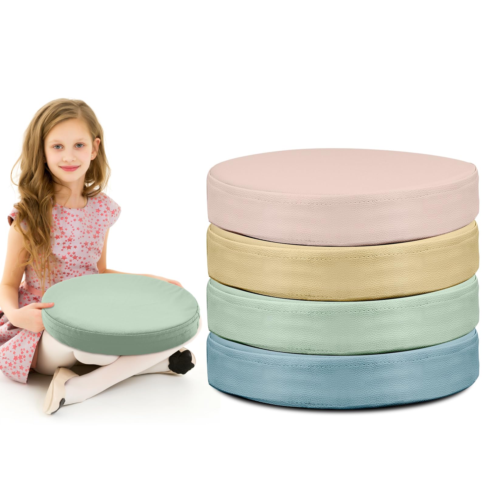 Juexica Extra Thick Flexible Seating Floor Cushions Assorted Colored Pillow Floor Cushions for Classroom Soft Flexible Seating for Kids Learning