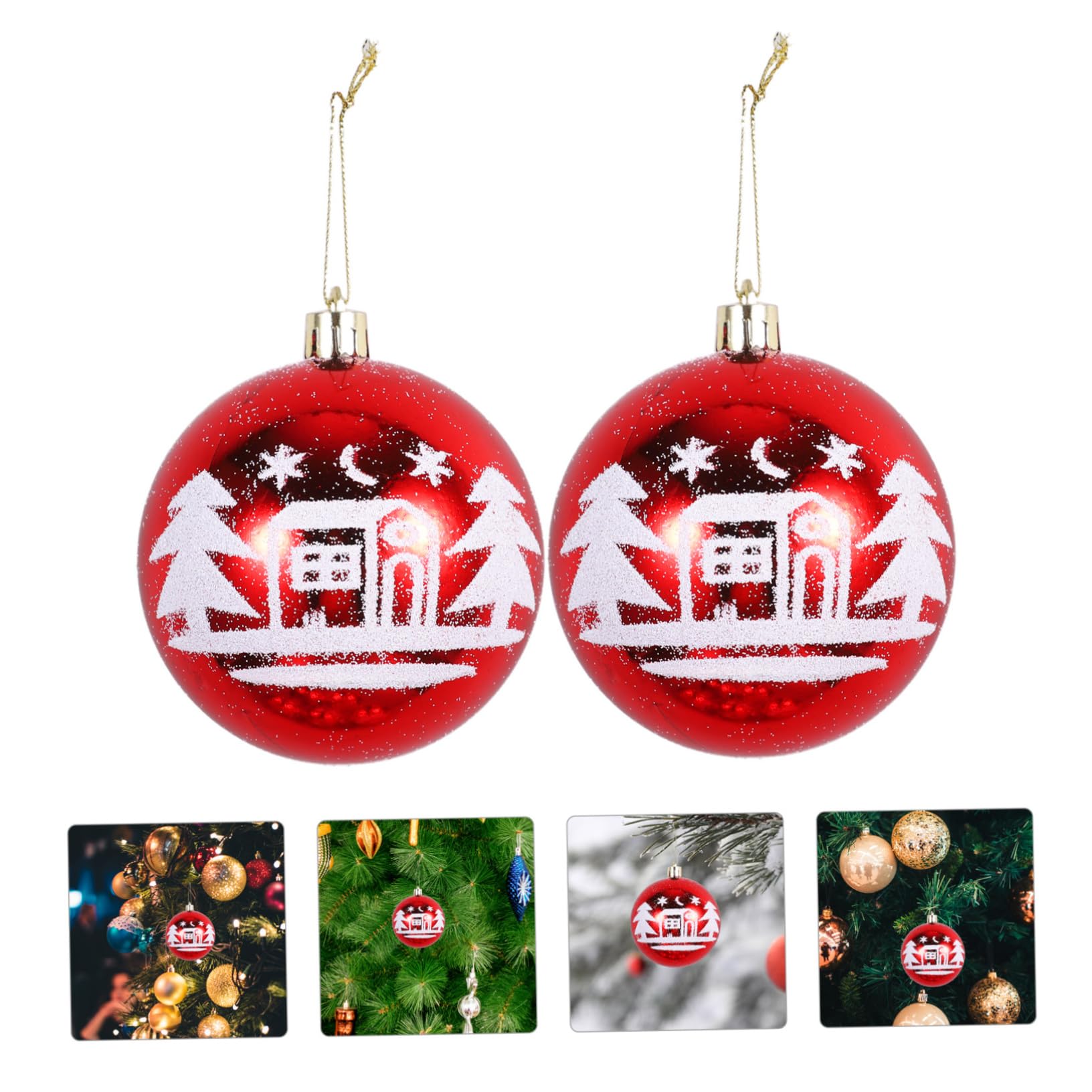 Zerodeko 4 Ensembles Ornements De Boule De Noël Arbre Lumineux De Noël Sapin De Noel Sapin De Noel en Feutrine pour Mur d'enfants Pendentif De Décoration d'arbre Plastique 6 Pièces * 4