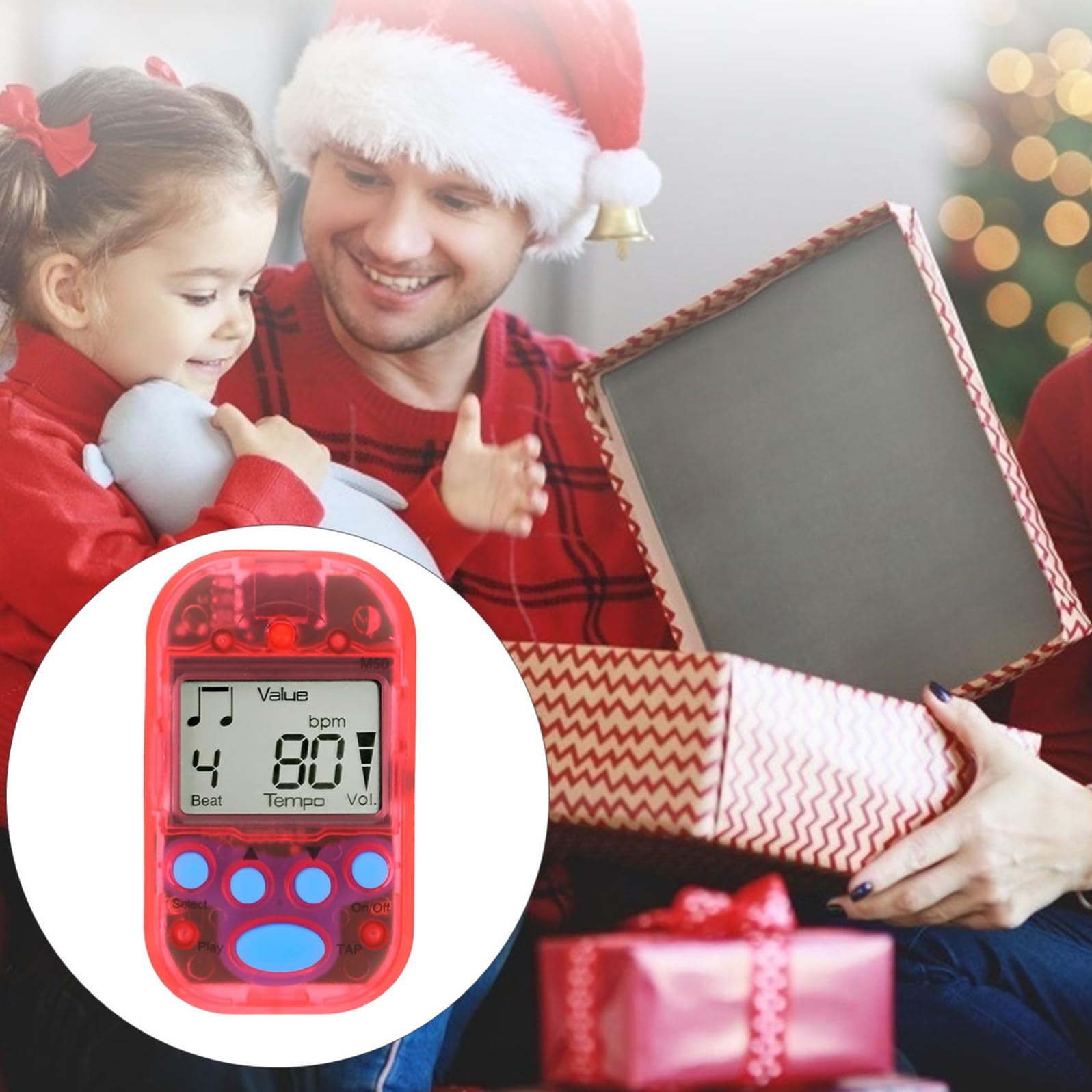 TOYANDONA 5kawałki Mini Elektroniczny Metronom Przenośny Muzyczny Instrument Do Gitary Fortepianu Skrzypiec Do Ćwiczeń Lekki i Łatwy Użyciu Transparentny