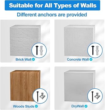 Soundbar Wall Mount Bracket,Depth Adjustable 3.7”-6.3”,2 Packs