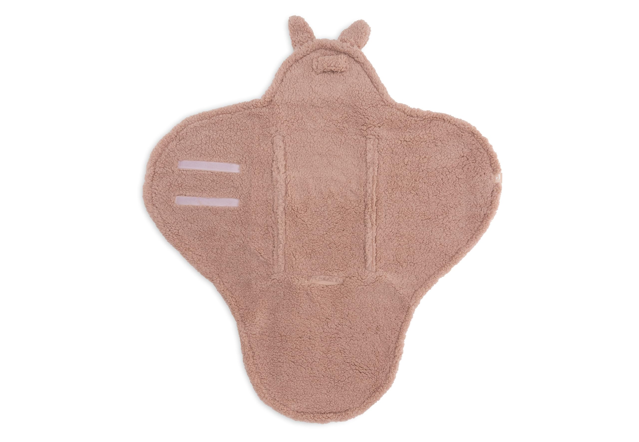 Jollein Baby Swaddling Blanket, Bunny, Wild Rose, with Ears and Bunny Face, 100% Polyester, 100 x 105 cm - Image 3