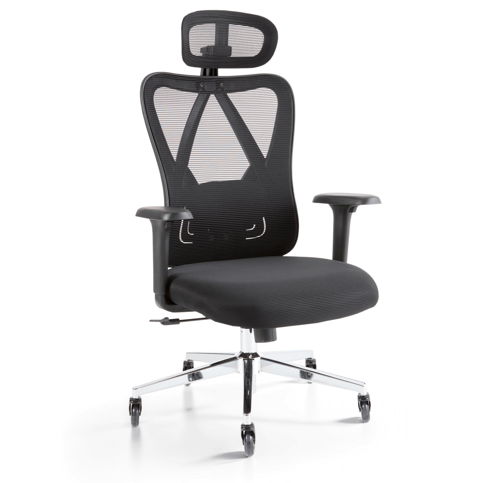 AREBOS Chaise de Bureau Ergonomique | Chaise de Bureau avec Appui-tête réglable 3D, accoudoirs 3D, Support Lombaire 2D, Fonction pivotante | Chaise pivotante en Maille | Support Dorsal | Poids 136 kg