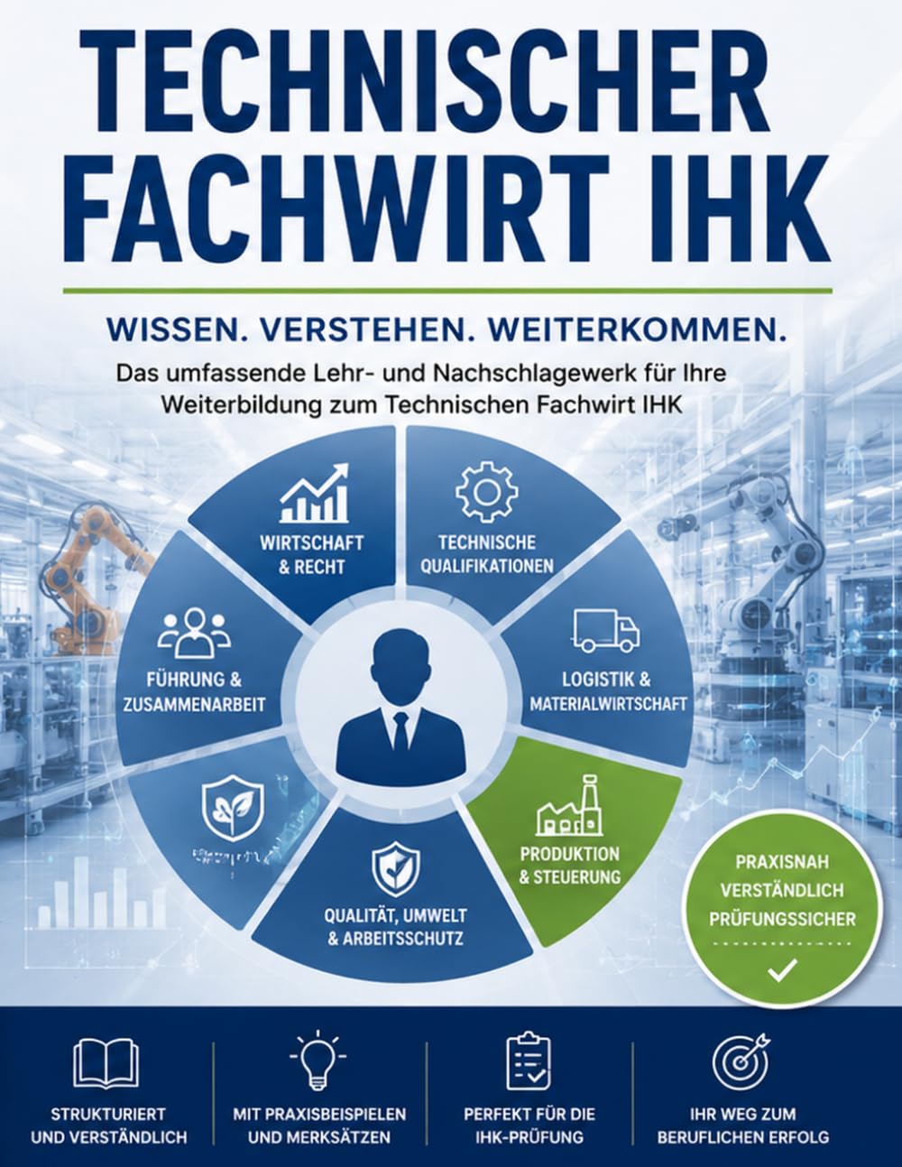 Technischer Fachwirt IHK: Betriebswirtschaft, Rechnungswesen, technische Grundlagen, Fertigung, Logistik, Qualitätsmanagement und Führung verständlich erklärt