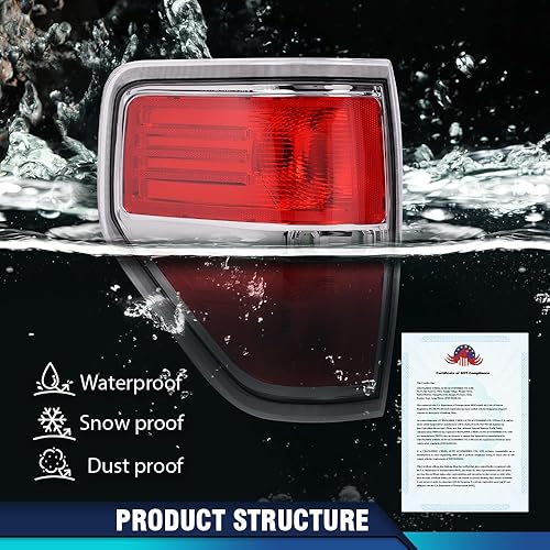 Miniatura 3 de PIT66 Luces traseras, compatibles con Ford F150 09-14 (no compatible con modelos Flareside), 2 puertas, cabina regular, 4 puertas, cabina extra,