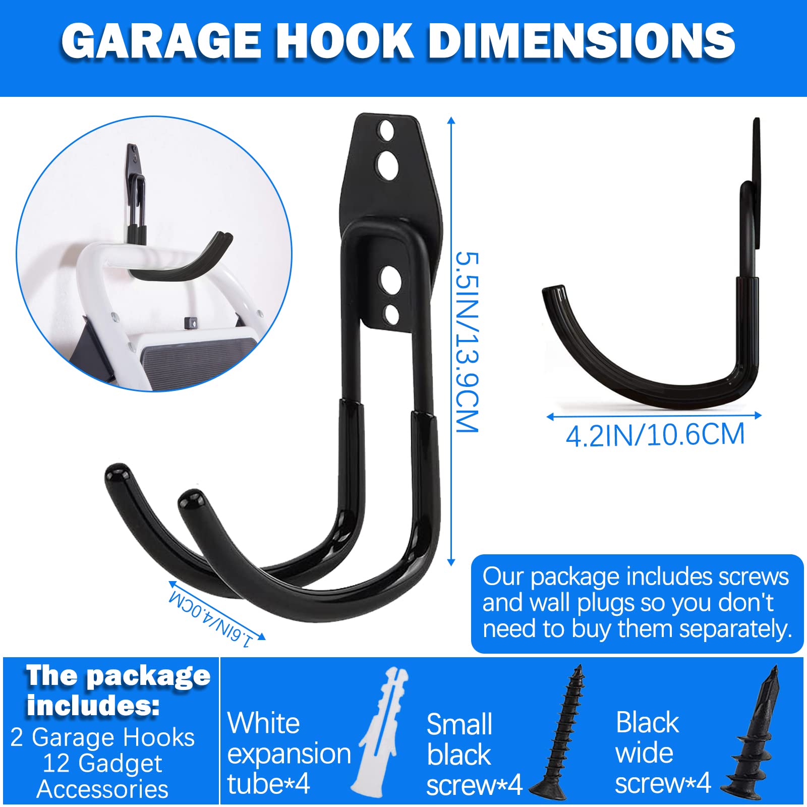 MonsterRax Accessory Hook Package - Standard, Hammertone