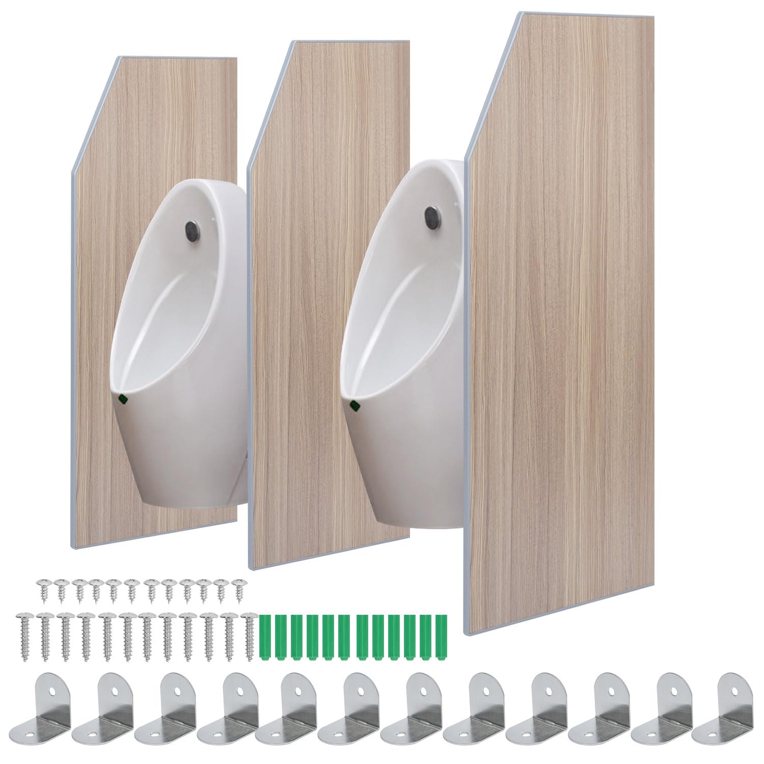 Urinal Partition,3 PCS Wall-mounted Urinal Screen Toilet Partition,Men's Urinal Privacy Screen Divider Partition for Hotel/Schools/Kindergartens/Shopping Malls/Public Places