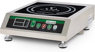 Winco 3400W Silver/Black Induction Cooktop Burner