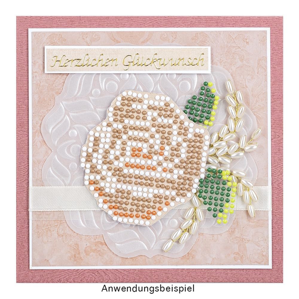 Ideen mit Herz Righello diamantato | Rettangolo | Stencil per pietre rotonde | Superficie di deposizione 17,6 cm x 18 cm