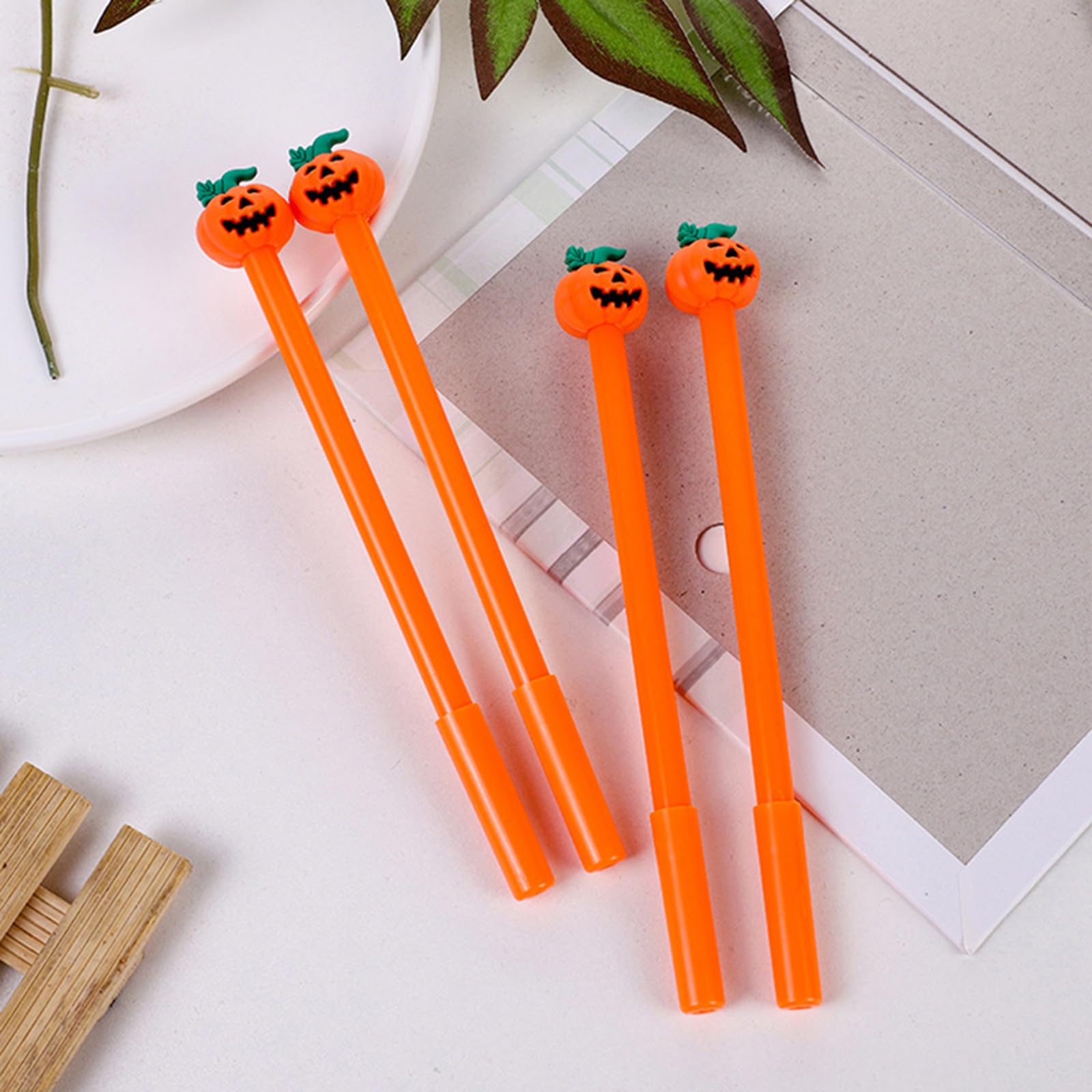 30 Stylos Gel Halloween Motifs Citrouille, Fantôme, Chauve-souris - Pointe 0.5 Mm, Encre Noire - Cadeau école, Fête