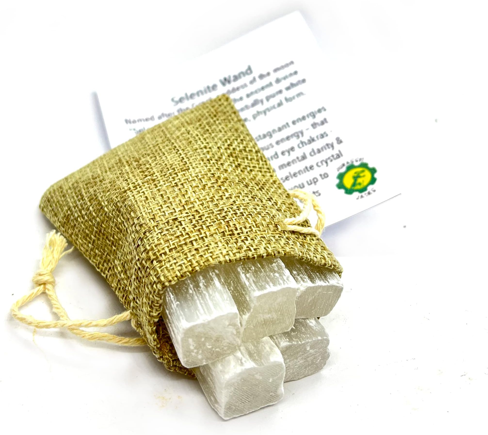 5 Natural Selenite Crystals Satin Spar Crystals Sticks in Gift Bag