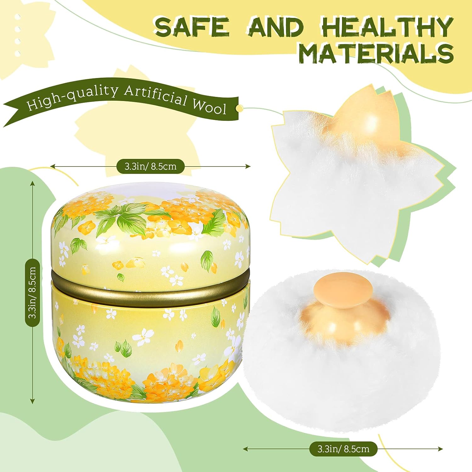 8 Pieces Powder Case Powder Puff Kit Powder Puff Case for Body Cosmetic Powder Container Dusting Powder Case Soft Powder Puff for Baby and Women Travel Home Face Body Powder Box : Beauty & Personal Care