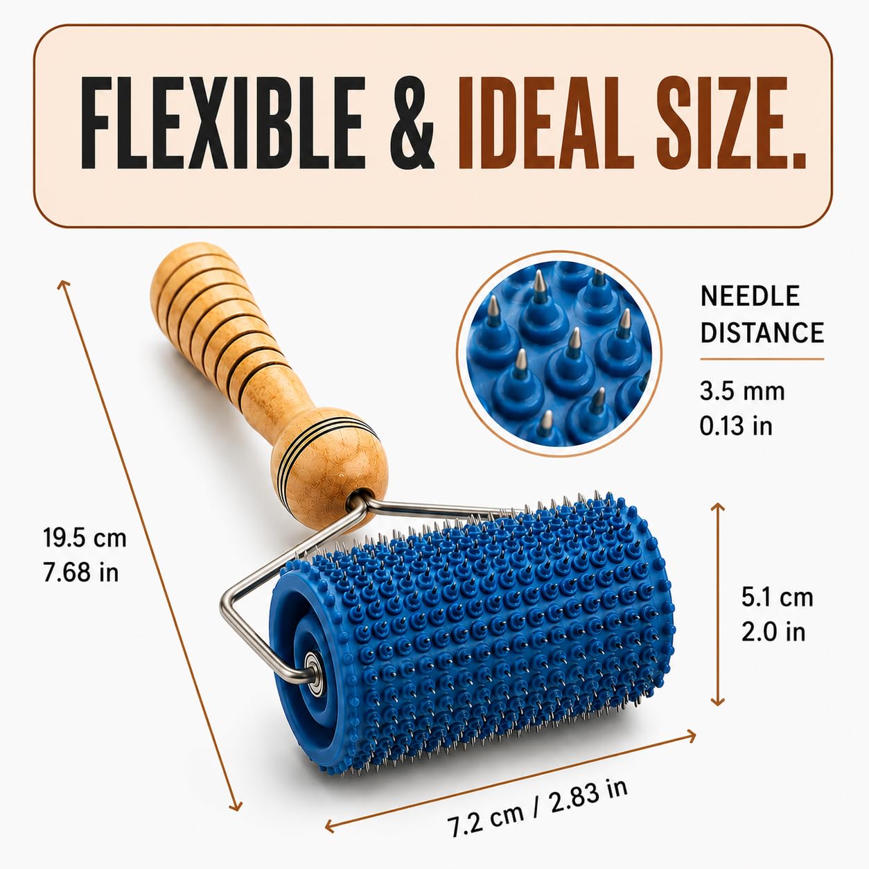 Lyapko Universal Acupressure Roller for Face & Body, Handheld Massage Roller for Neck, Scalp, Arms & Legs, Multi-Metal Massage Tool