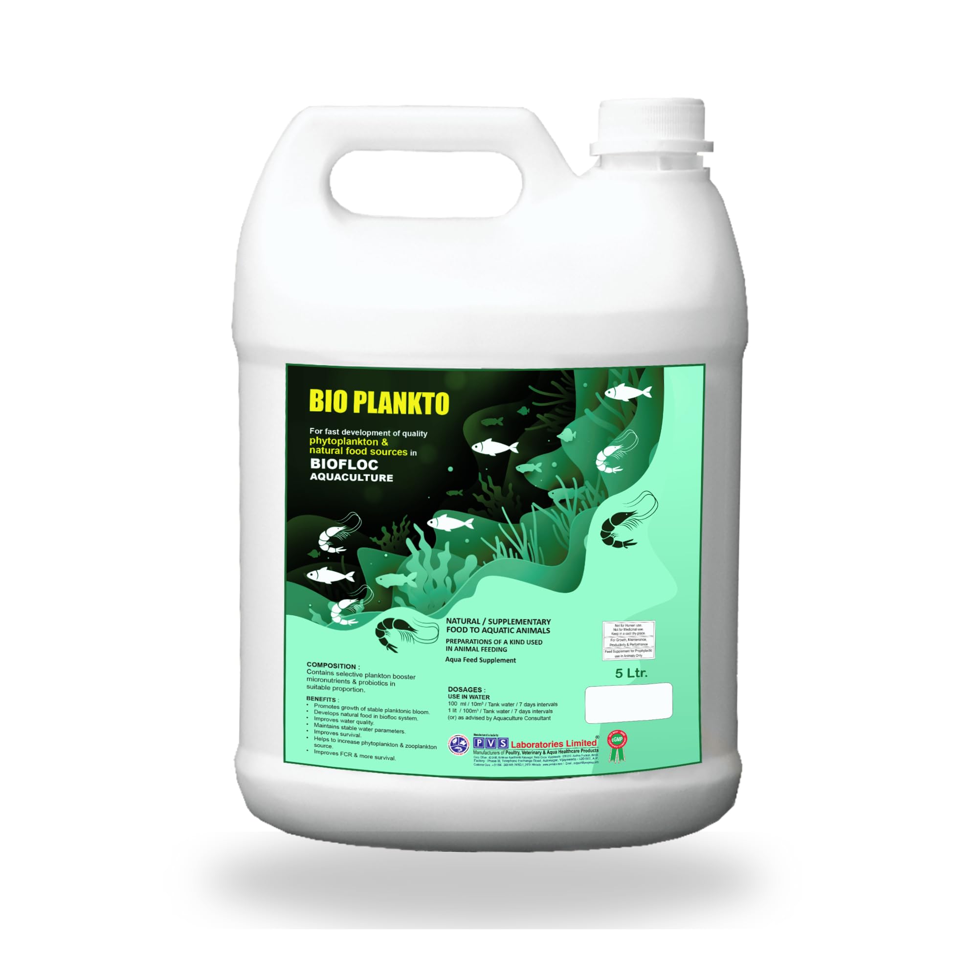 PVS Labortories Limited | Bio Plankto 5lt | Fast Development of Phytoplankton & Natural Food Sources for Biofloc System (B08GFHLVBG) Amazon Price History, Amazon Price Tracker