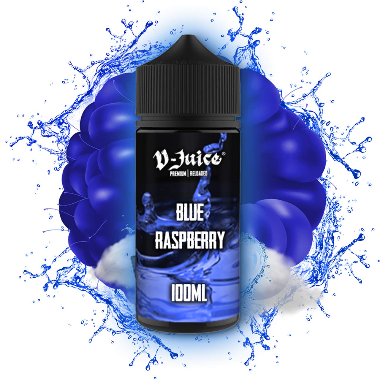 V-Juice Blue Raspberry Premium E-Liquid, 100ml, High VG Cloud Chaser E-liquid