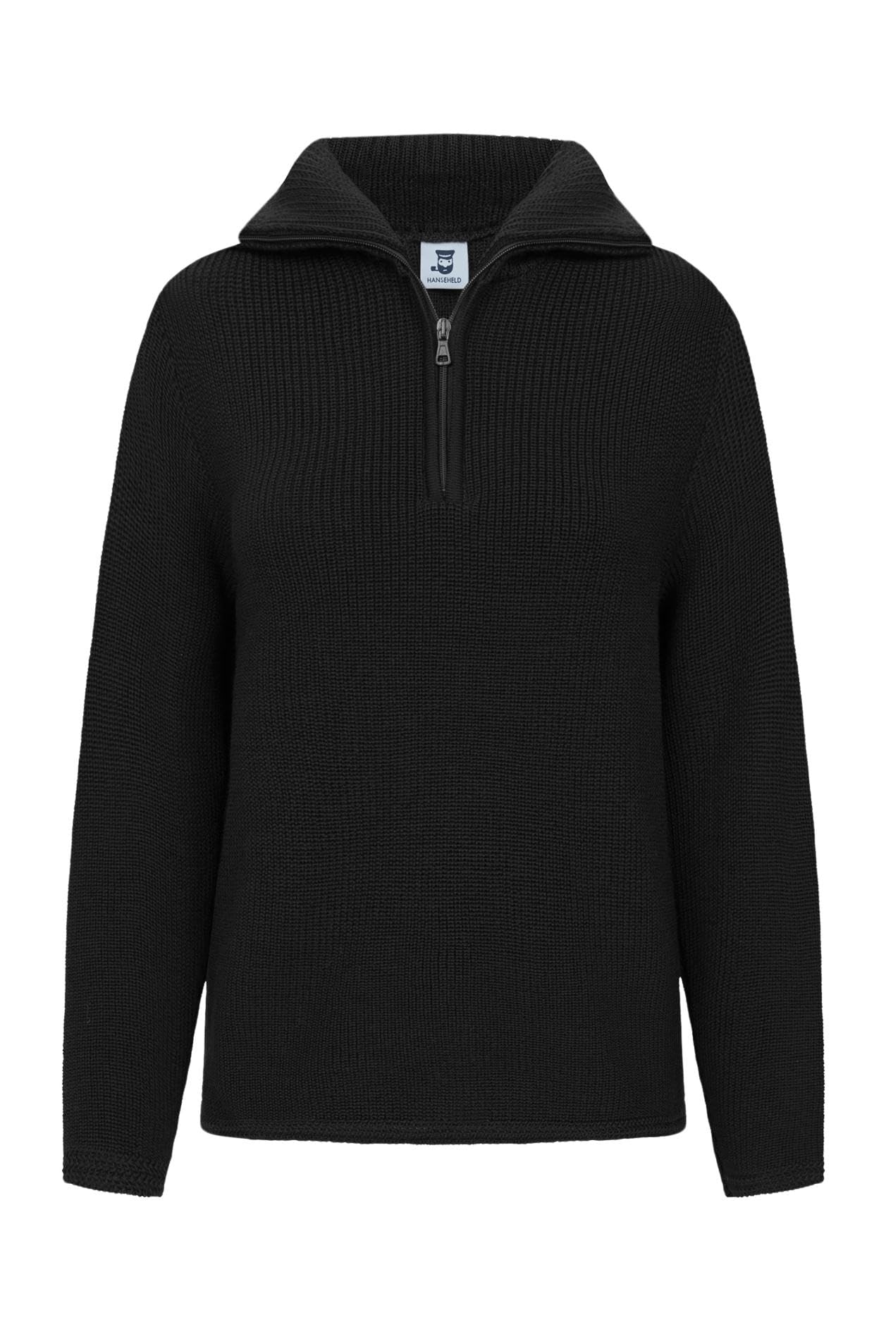 HANSEHELD Damen Troyer Wolle - Schwarz 38