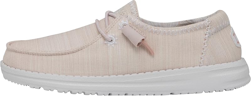 Mocasines HEYDUDE Wendy Star para niños pequeños y grandes - Empeine textil con detalles de encaje, plantilla extraíble, elegante y agradable