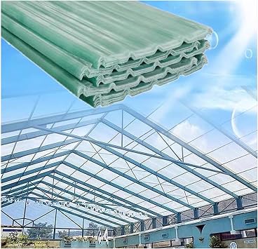 QWEASDF Corrugated Roofing Sheets,Clear Roofing Panel, FRP Daylighting Panels,Building Roof Cladding,UV Protection Transparent Rainproof Board,Roof Panels,Easy to Bend9pcs,0.9 * 0.6m/35 * 24in