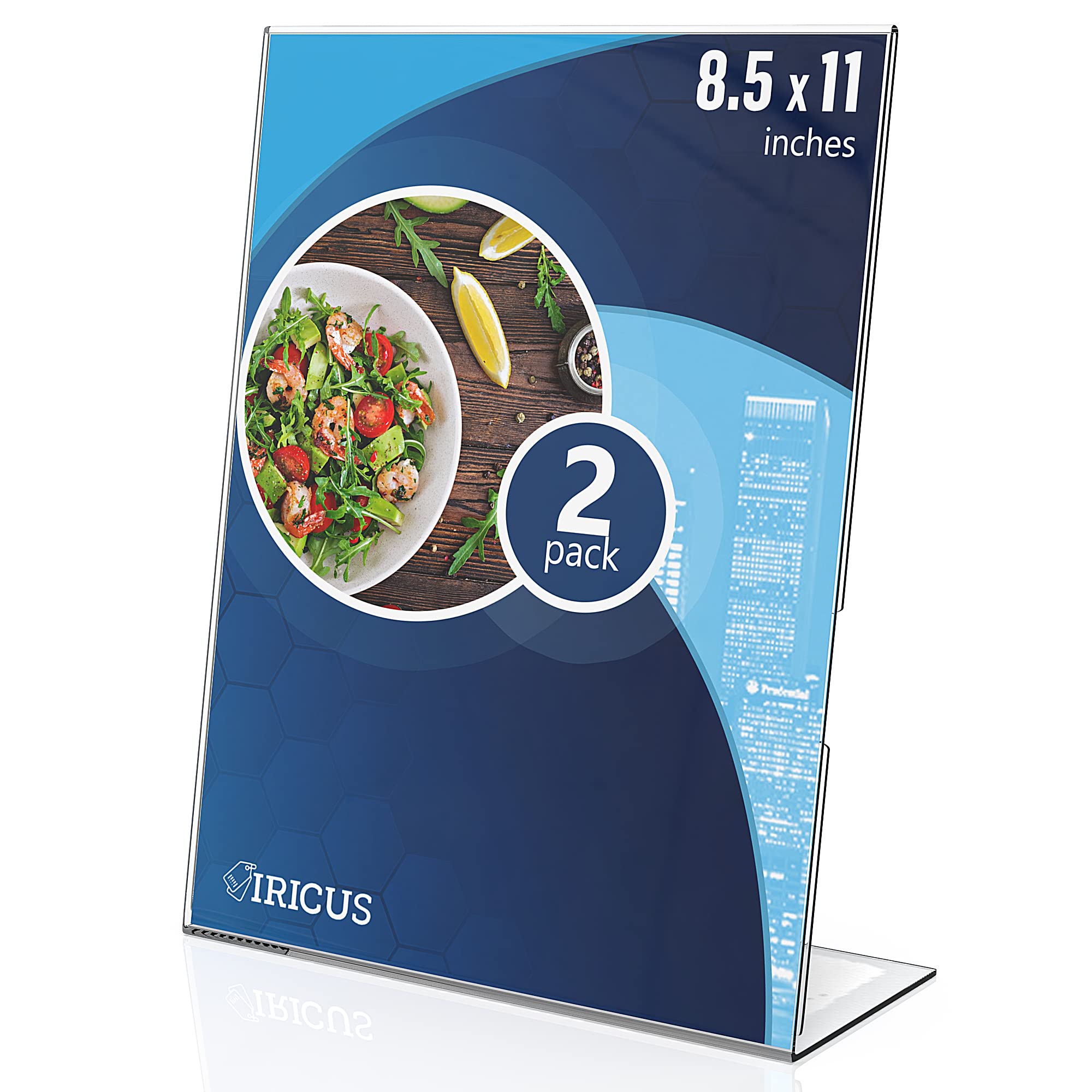 Buy 2 Pack Acrylic Sign Holders 8.5x11 Plastic Stands for Display 8