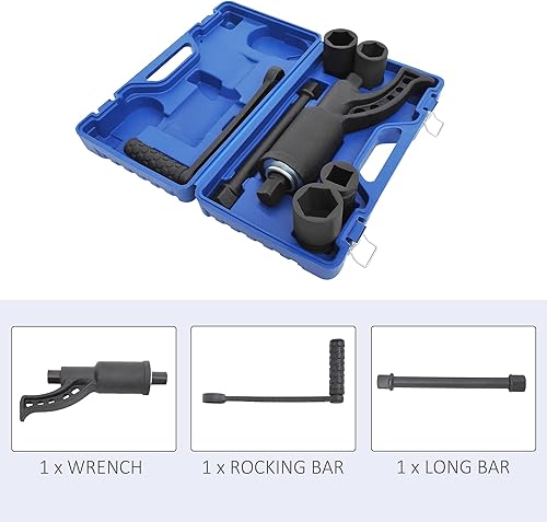 Miniatura 4 de HOMCOM Juego de llaves multiplicadoras de par de servicio pesado, removedor de tuercas amplifie, herramienta de llave de ahorro de mano de obra 164