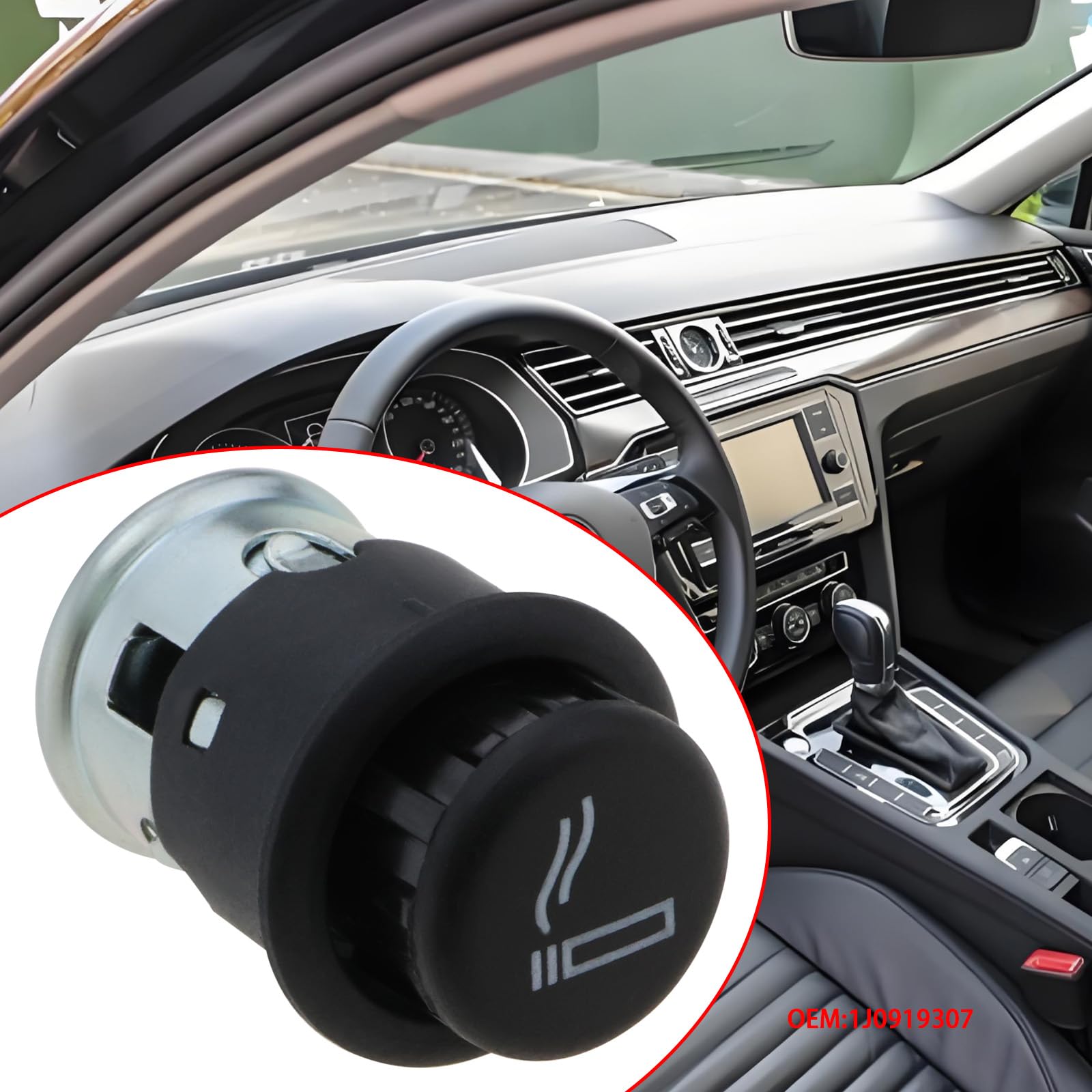 VGOL 2 x Car Cigarette Lighter Socket 1J0919307 Compatible with Audi Q3 A3  Fits Passat : Amazon.com.be: Automotive
