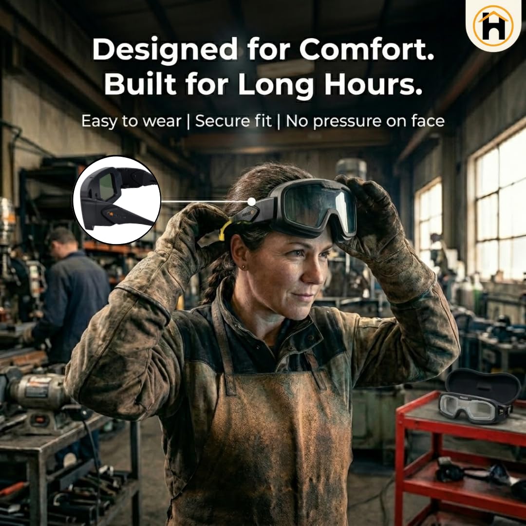Auto Darkening Welding Goggles - Instant Eye Protection -7