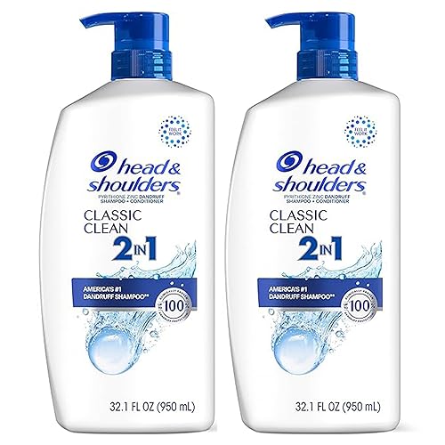 Champú y acondicionador para cabeza y hombros 2 en 1 tratamiento anticaspa y cuidado del cuero cabelludo aroma clásico limpio para todo tipo de Champú y acondicionador para cabeza y hombros 2 en 1 tratamiento anticaspa y cuidado del cuero cabelludo aroma clásico limpio para todo tipo de