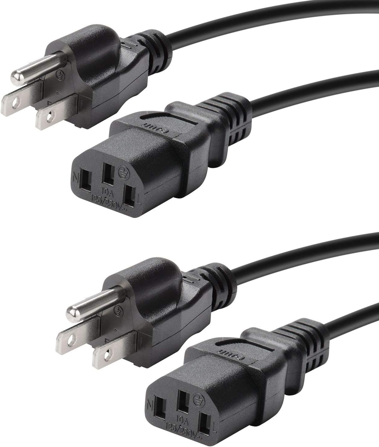New Product J&D AC Power Cord (2 Pack), 3 Prong Computer Power Cord Heavy Duty 18 AWG Replacement Computer Monitor Port Power Supply, NEMA 5 15P to IEC C13 UL Listed, 6 Feet Up To 40% OFF J&D AC Power Cord (2 Pack), 3 Prong Computer Power Cord Heavy Duty 18 AWG Replacement Computer Monitor Port Power Supply, NEMA 5 15P to IEC C13 UL Listed, 6 Feet