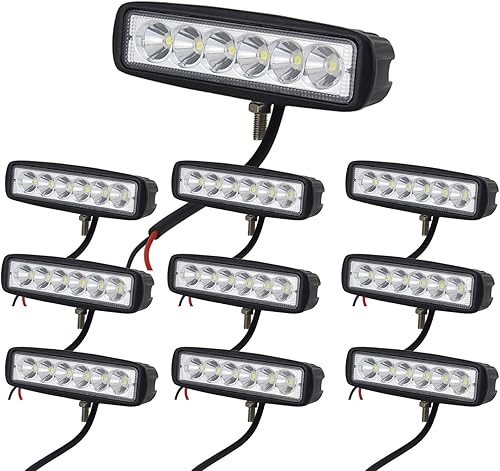 Miniatura 8 de Willpower 10 barras de luz LED de trabajo de 4 pulgadas, 27 W, 2200 LM, cápsulas de conducción, lámpara de trabajo para Jeep todoterreno, SUV, barco