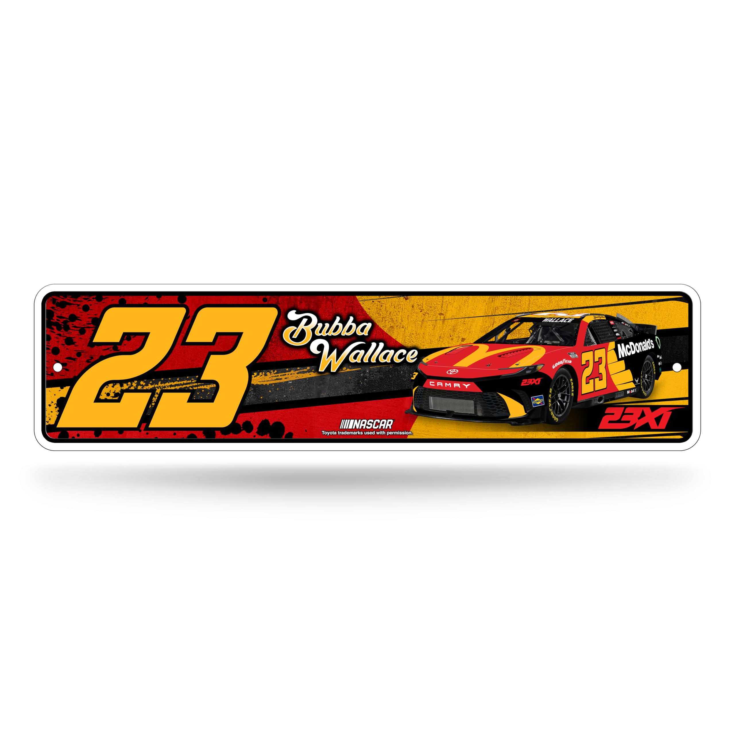 Rico Industries Bubba Wallace Nascar Racing No. 23 Metal Street Sign 4" X 15" Home Décor - Bedroom - Office - Man Cave