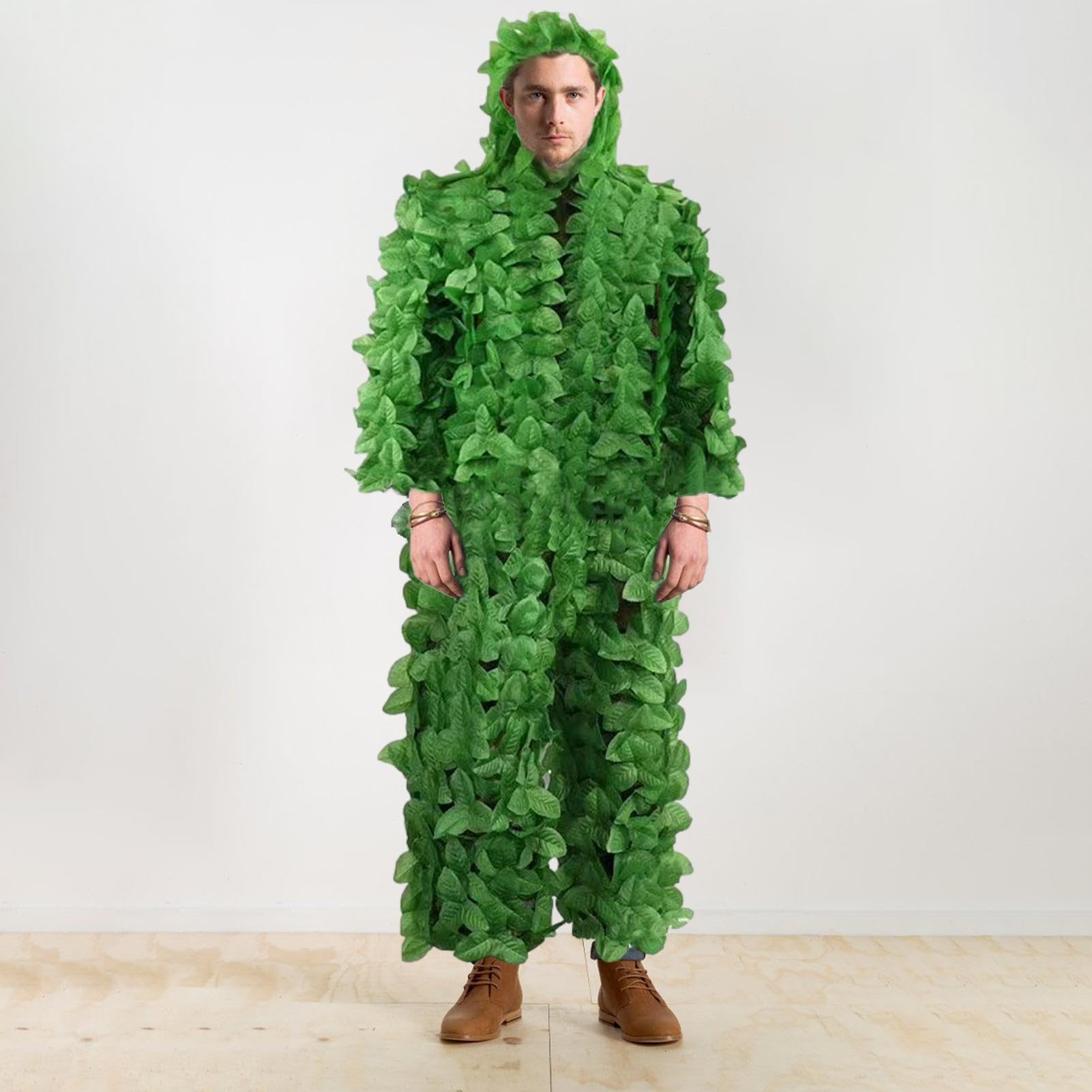 Costume di Foglia per Caccia | Ghillie con Verde Camouflage Foresta 3D Gilly Foreste, Giungla, Halloween, Fotografia Fauna Selvatica